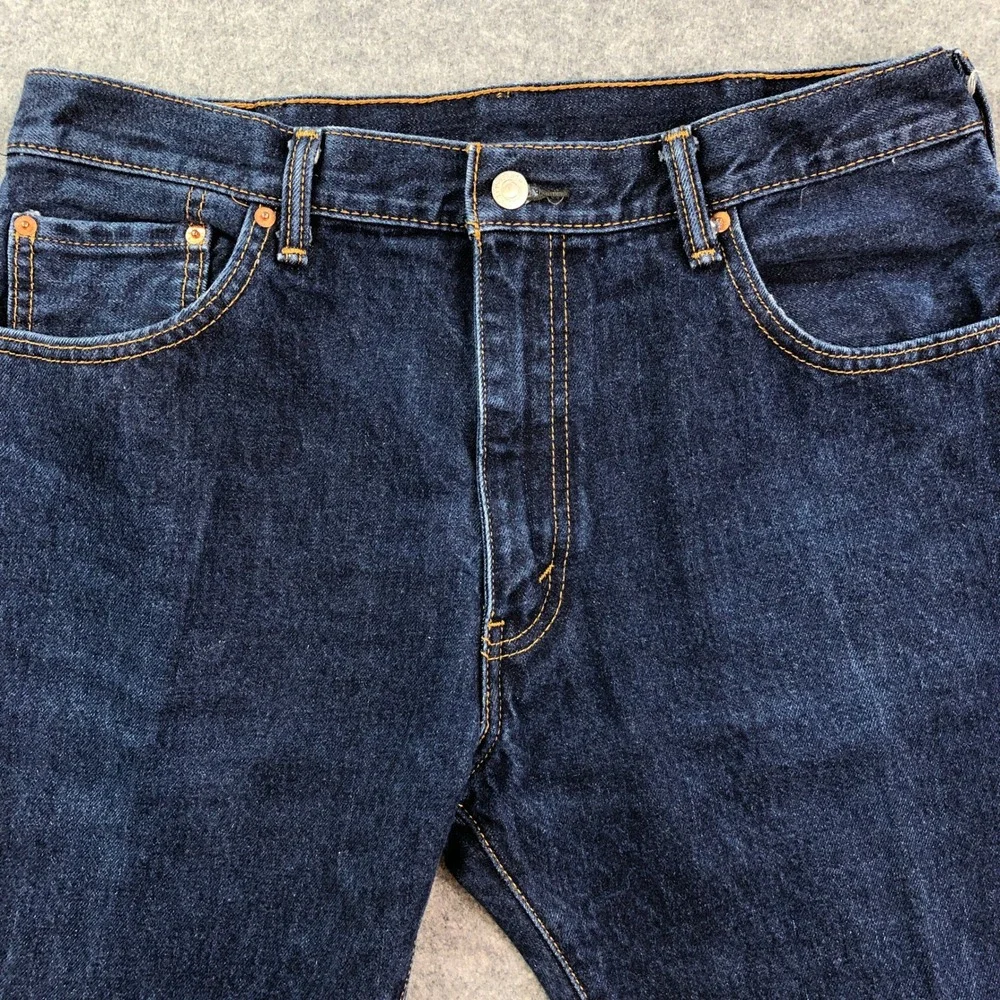 Levis 517 Mens Jeans 35x32 Bootcut Blue Dark Wash Regular Fit mid Rise